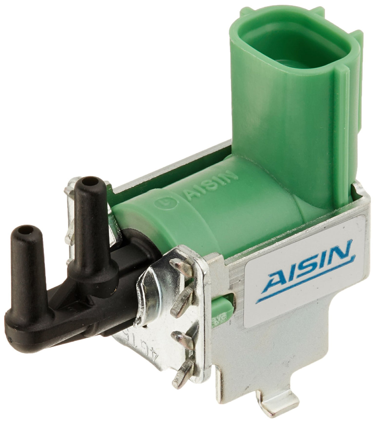 AISIN VST-001 vacuum switching valve with green housing and silver frame, supports reliable engine vacuum control.