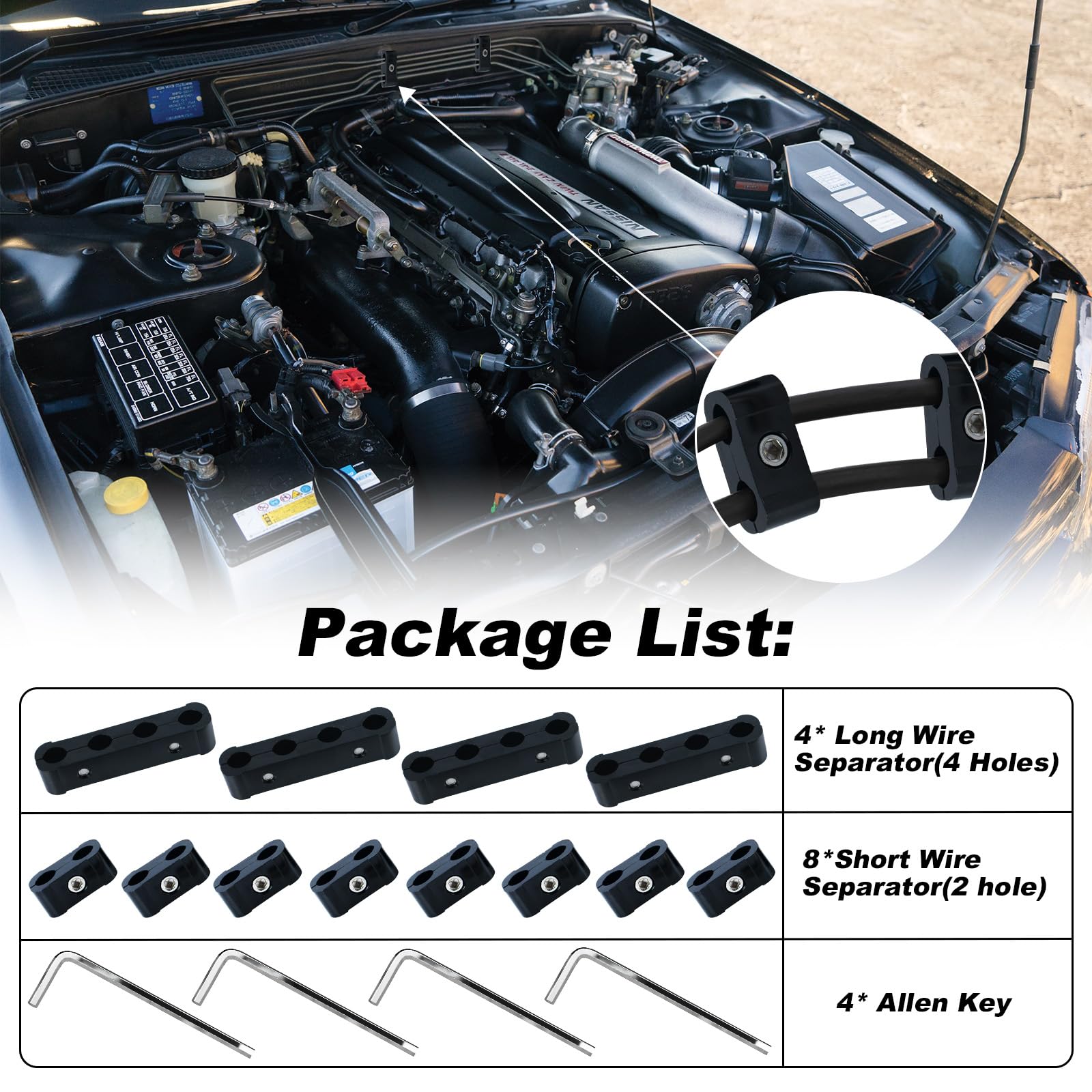 Aitruman engine bay organization improves accessibility during maintenance.