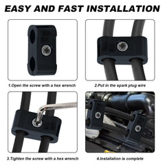Aitruman short 2-hole separators secure tighter wire bundles.