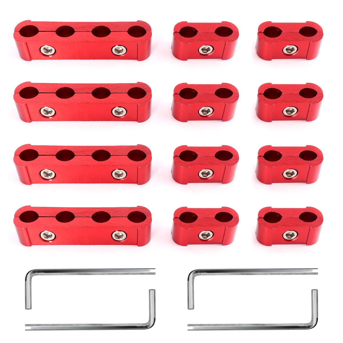 Aitruman spark plug wire separator kit front view in red keeps ignition wires tidy