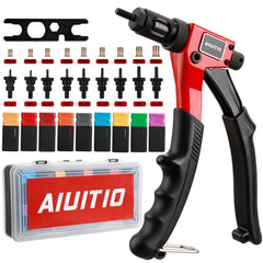 AIUITIO 8-inch rivet nut tool in use in tight spaces for rivet installs