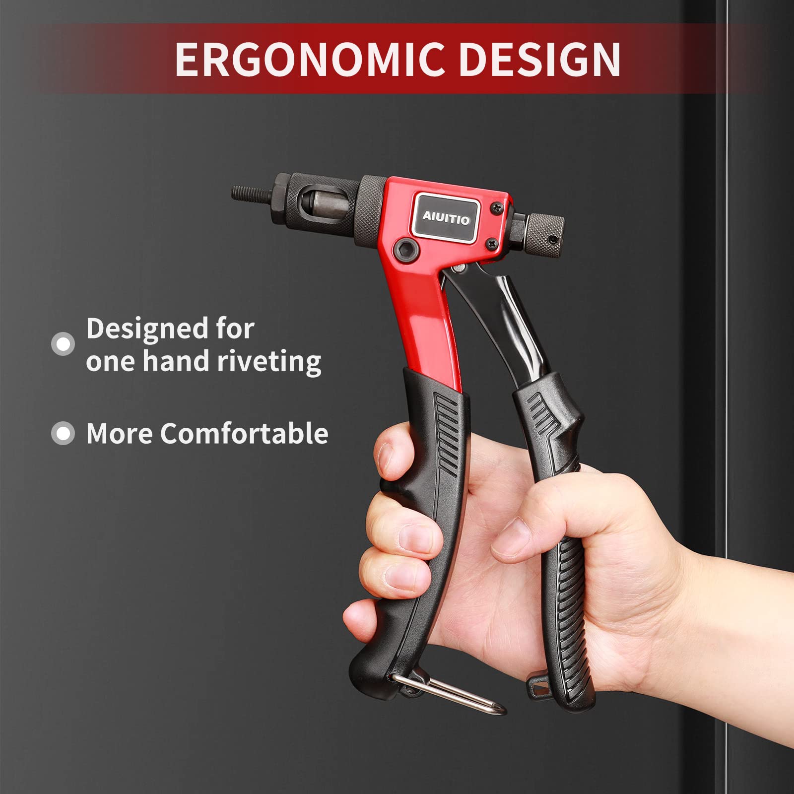 AIUITIO heat-treated anti-corrosion arm for durable rivet work