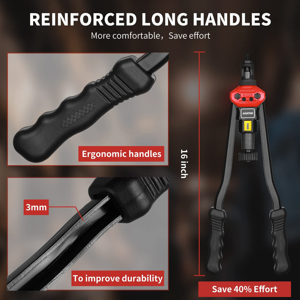 AIUITIO kit includes 13 mandrels and 200 rivnuts for many applications.