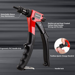 AIUITIO toolless quick-change head for easy mandrel and nose piece changes