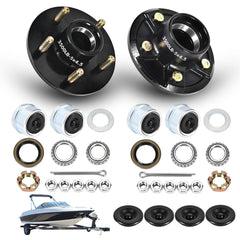 AIUWIZO two-hub trailer hub kit ready for installation on a 3500 lb trailer