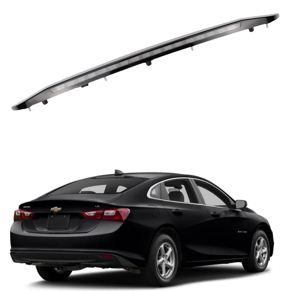 AIWGIW 42795725 LED high-mount stop light on a Chevy Malibu for clear braking signals