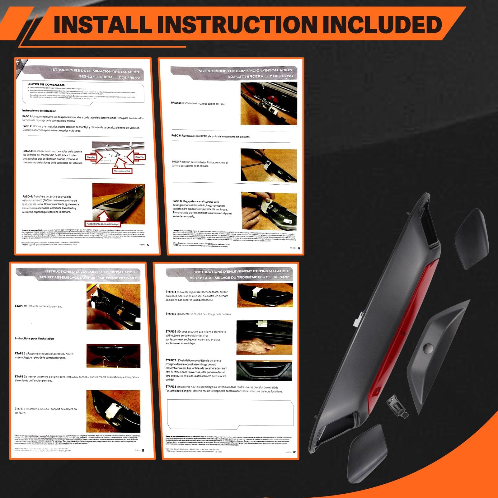 AIWGIW 923-127 weather-resistant brake light with red lens.