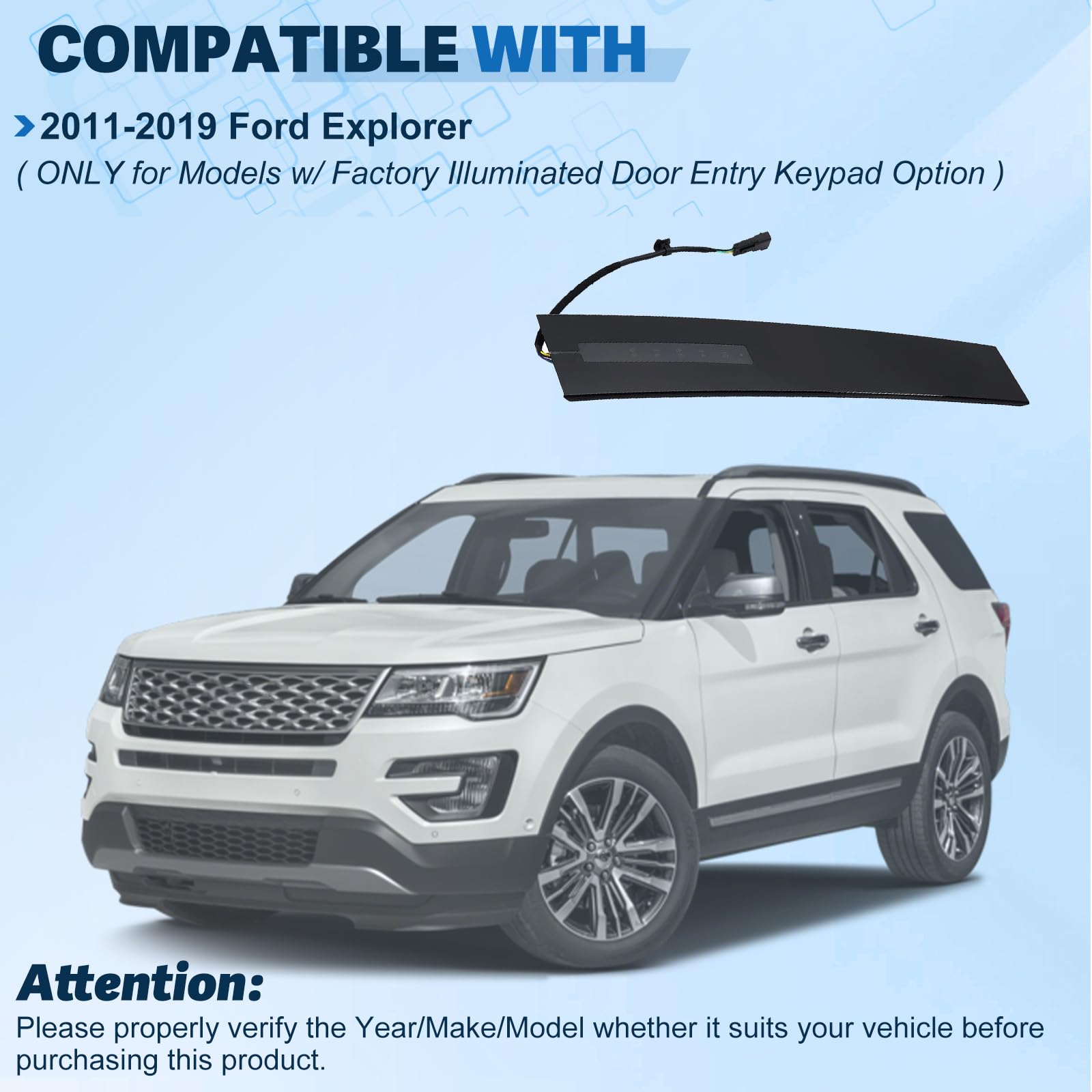 AIWGIW Replacement DB5Z-7820555-AC trim for Ford Explorer compatibility.