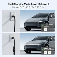 AIXINE EV charger 240V 16A with 25ft extension cable for convenience