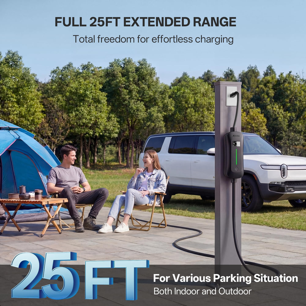 AIXINE NEMA 6-20 plug on the charger enables 240V charging.