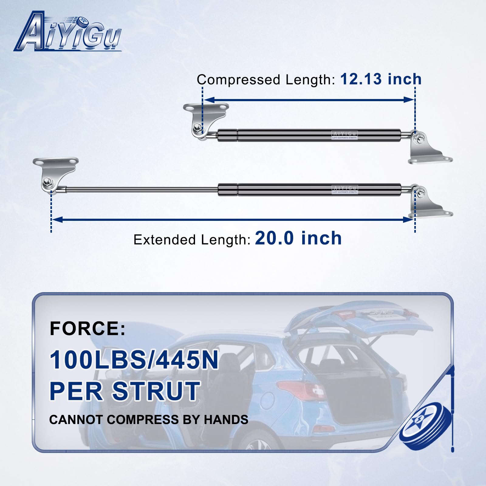 AiYiGu gas strut screws enable quick, tool-free installation.