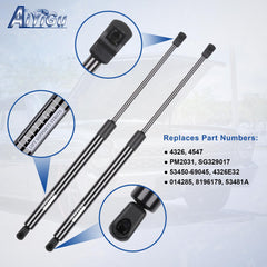AiYiGu hood struts packaging, ready-to-install pair with clear compatibility