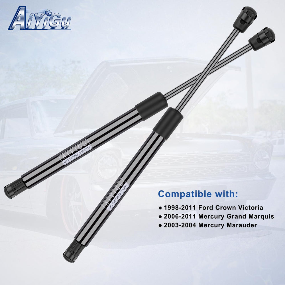 AiYiGu 4550 front hood strut extended length showing opening clearance