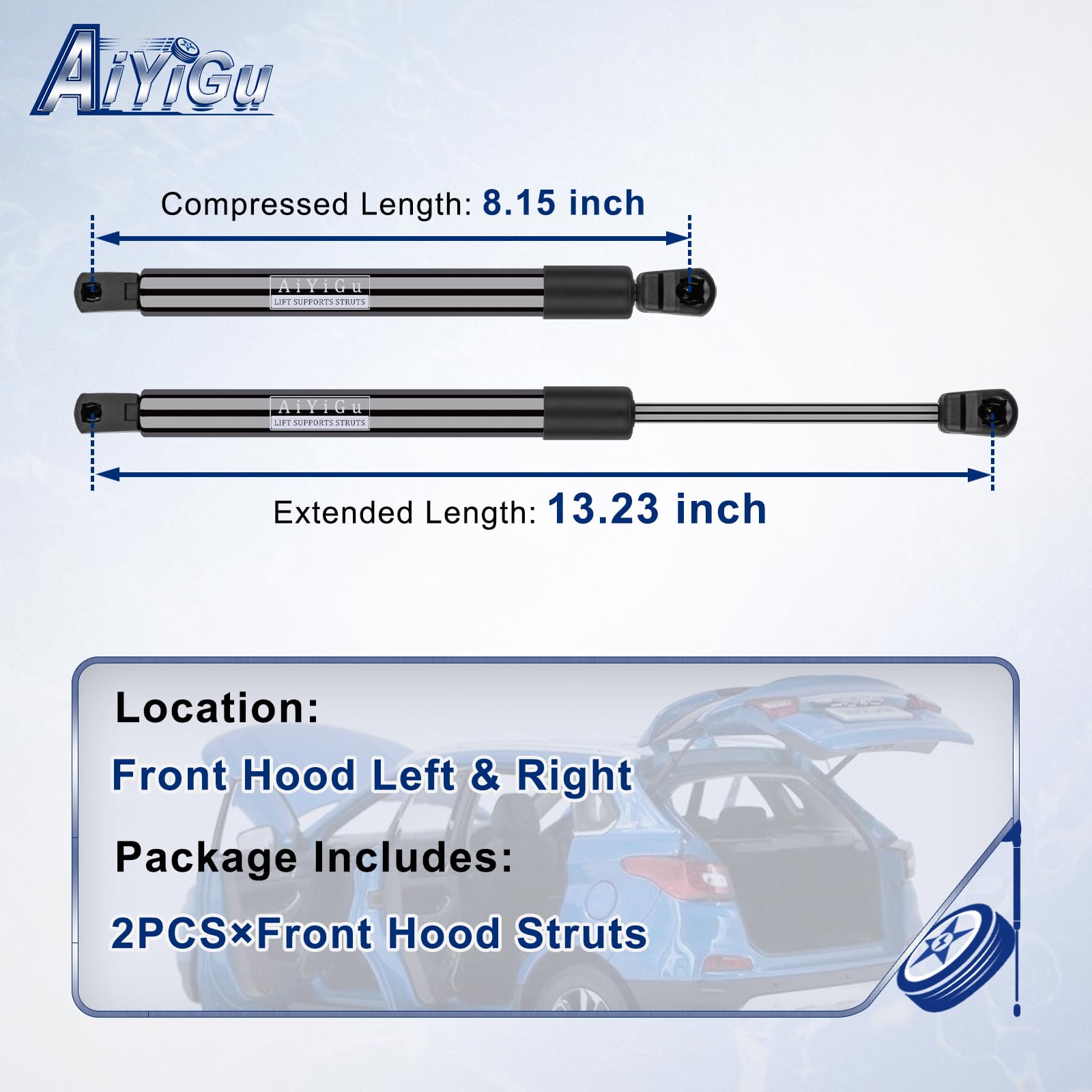 AiYiGu 4550 front hood strut right side steady hood support for maintenance