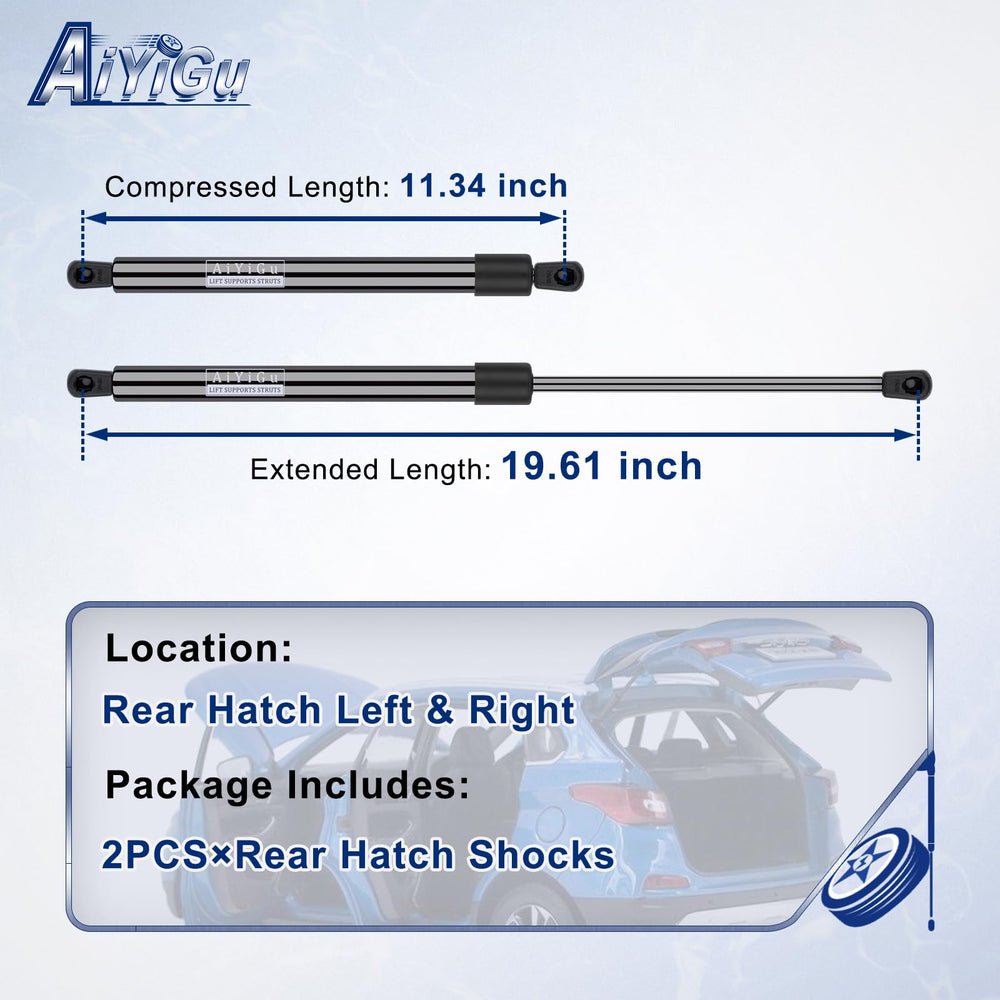 AiYiGu 4686 rear hatch shock right side supports steady opening for Dodge Aspen and Mercury Capri