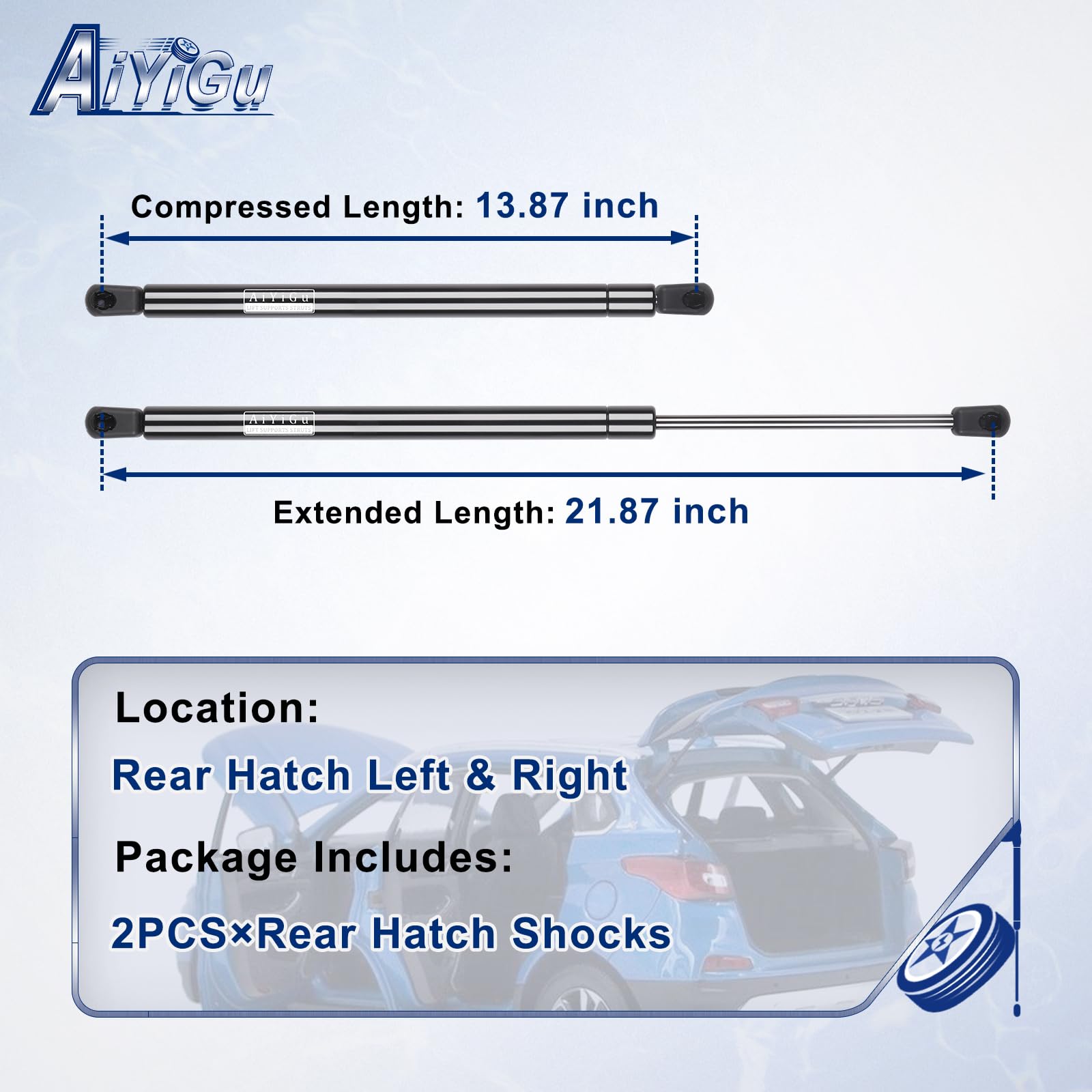 AiYiGu 6152 rear hatch shock right provides stable lift for Saturn Outlook