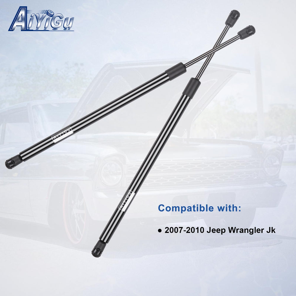AiYiGu 6602 twin shocks pack ready for installation on Wrangler JK's rear window.