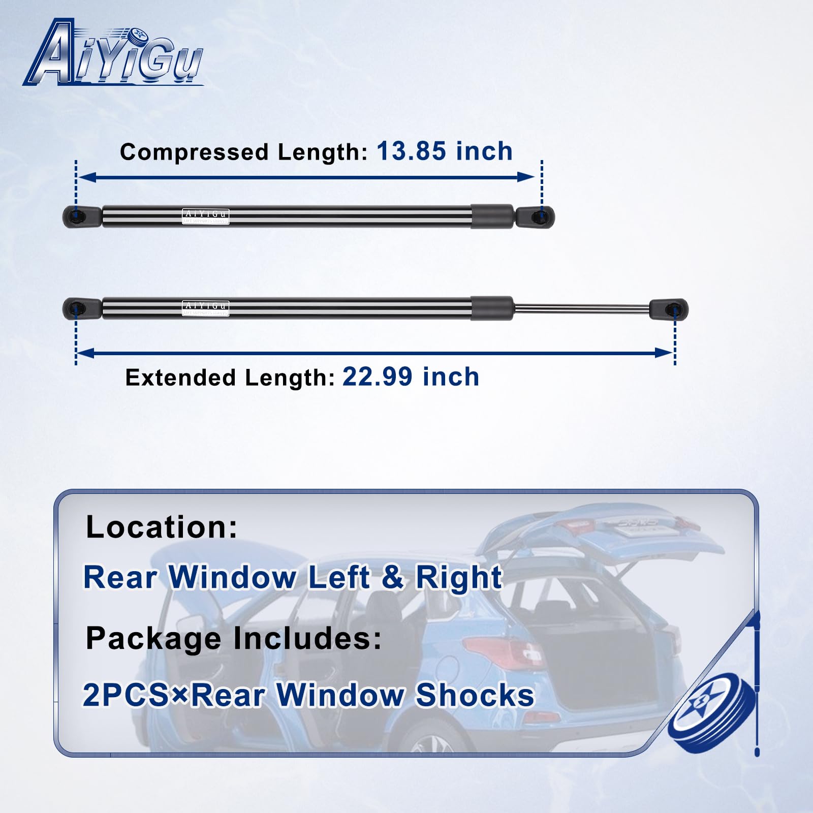AiYiGu 6602 rear window shock right offers balanced support for Wrangler JK.
