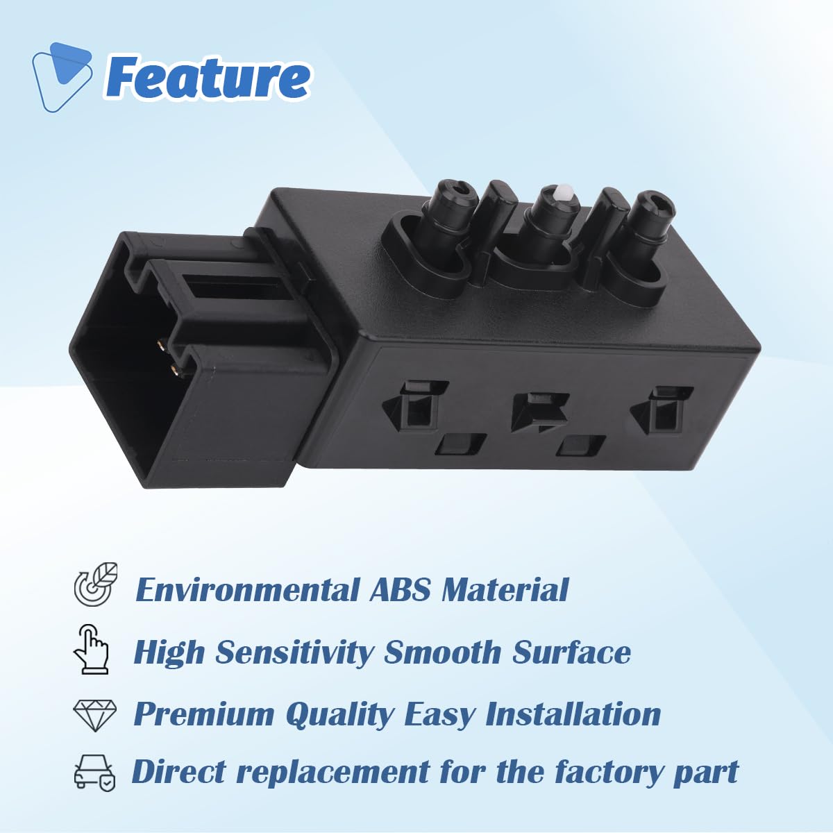 AiYiGu 6-way seat switch 8-pin connector close-up for correct fit