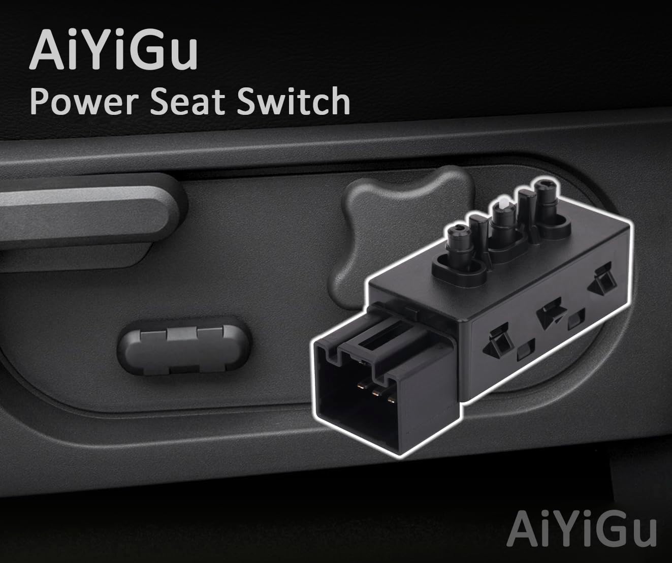 AiYiGu 6-way seat switch front panel detail with sturdy build