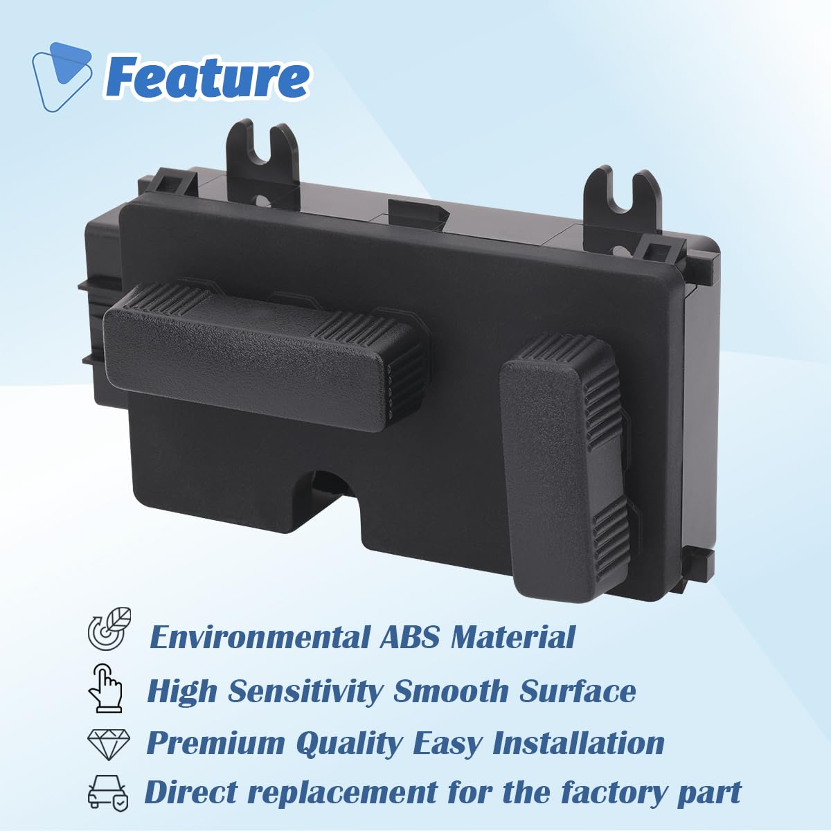 ABS plastic housing provides durable performance for the AiYiGu seat switch.