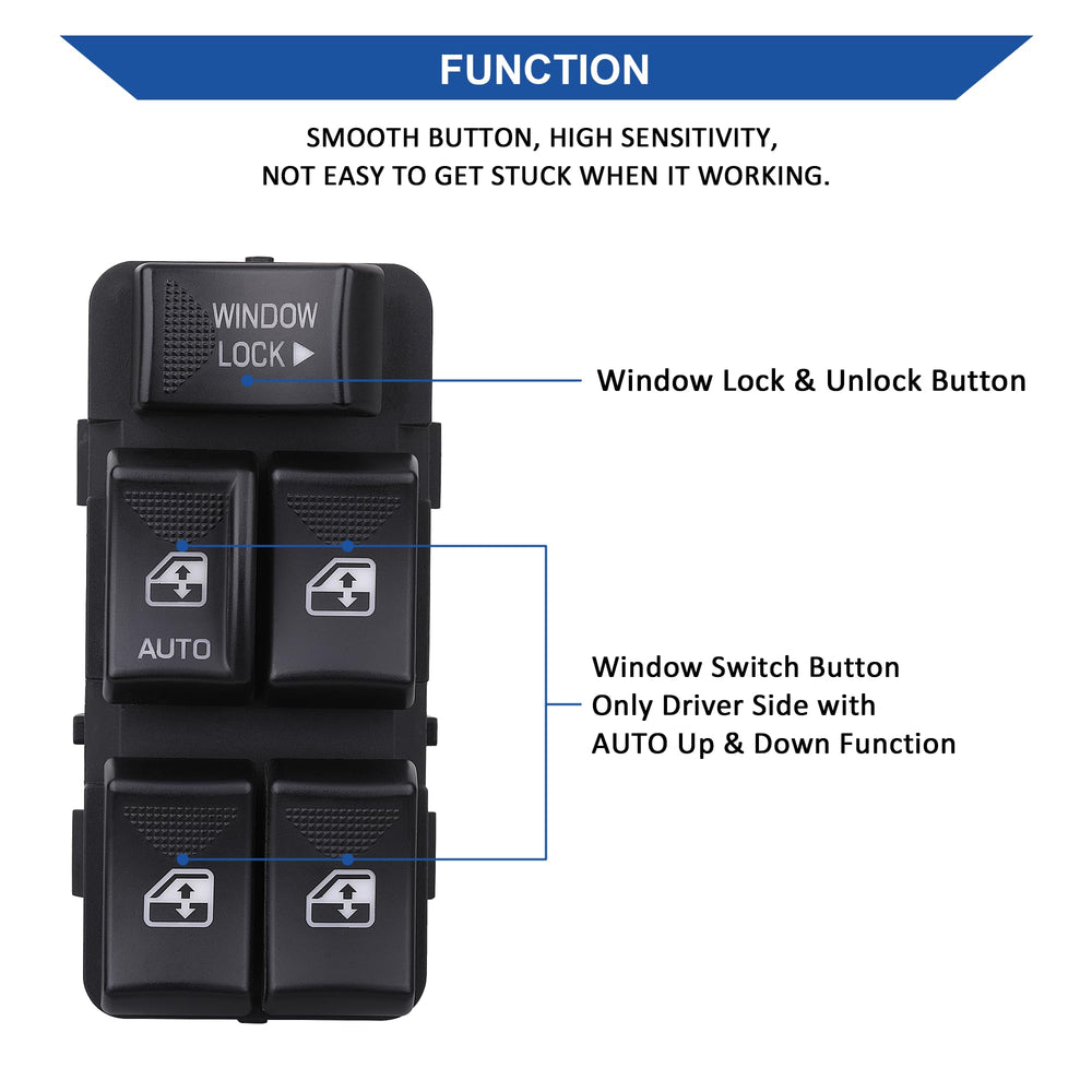 AiYiGu Chevy Impala front-left window switch ready for quick replacement.