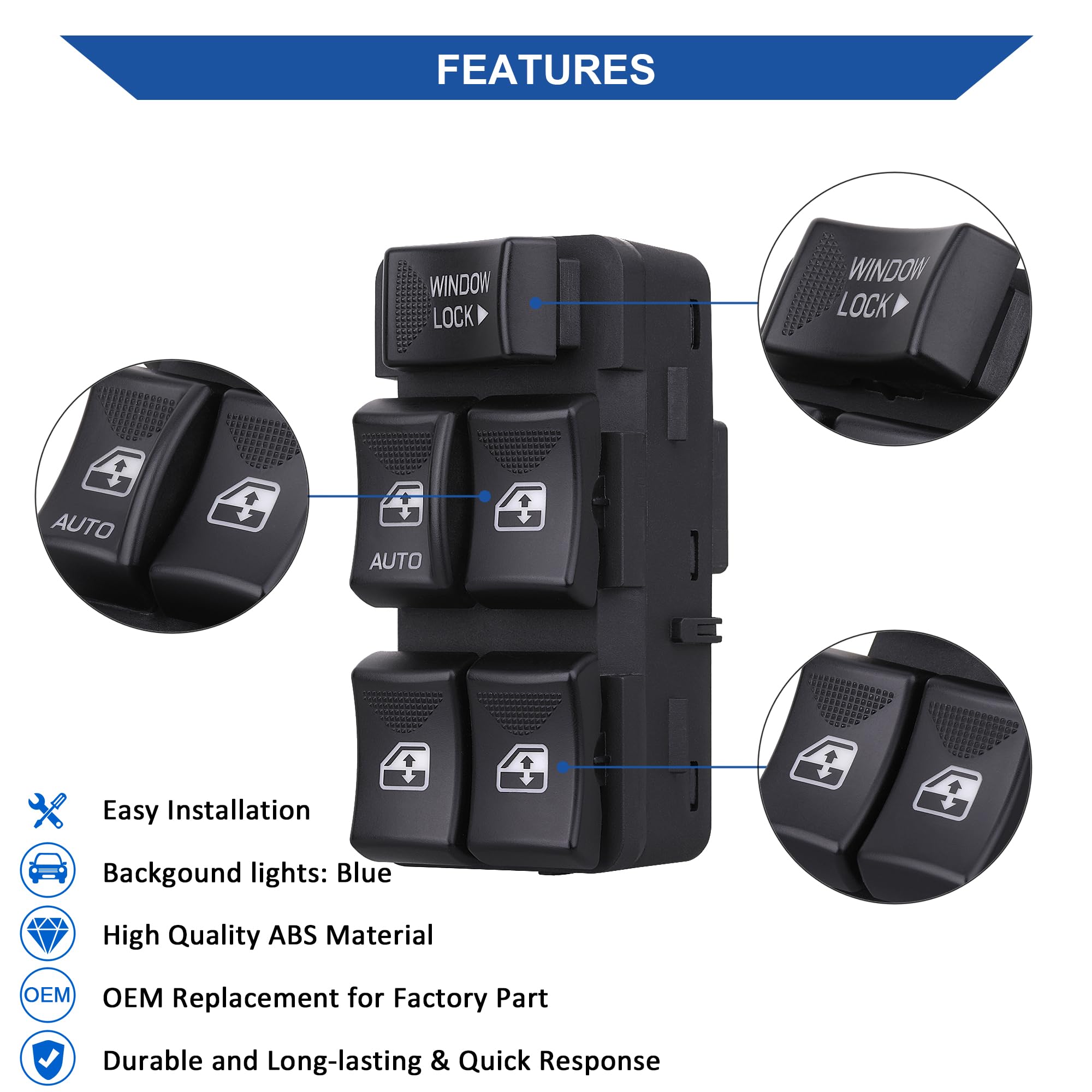 AiYiGu easy-install window switch showing plug-and-play wiring.