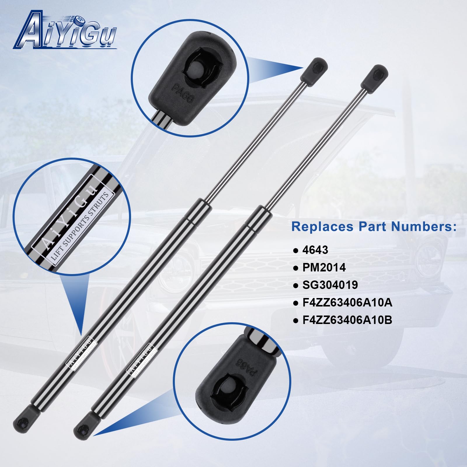 AiYiGu Ford Mustang trunk gas springs provide smooth lift