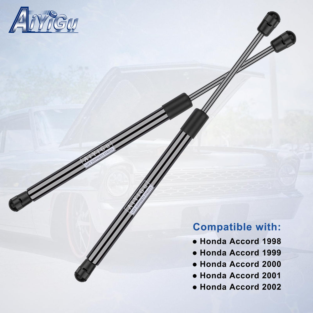 AiYiGu hood struts mechanism closeup shows sturdy spring design.