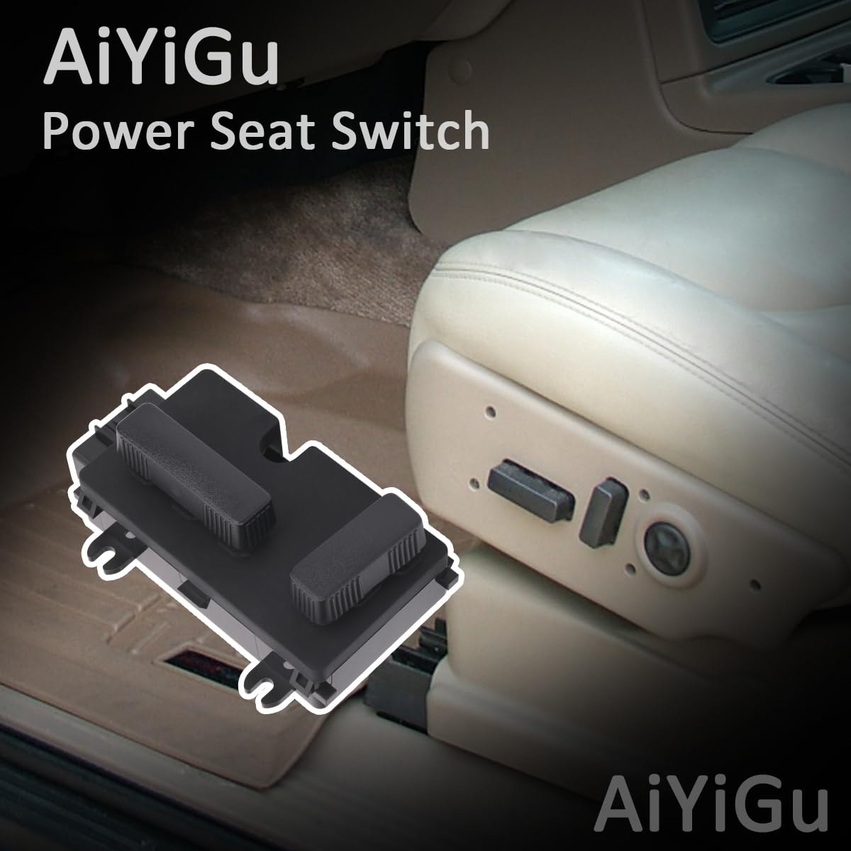 AiYiGu front-left seat switch in-vehicle view for easy reference during replacement