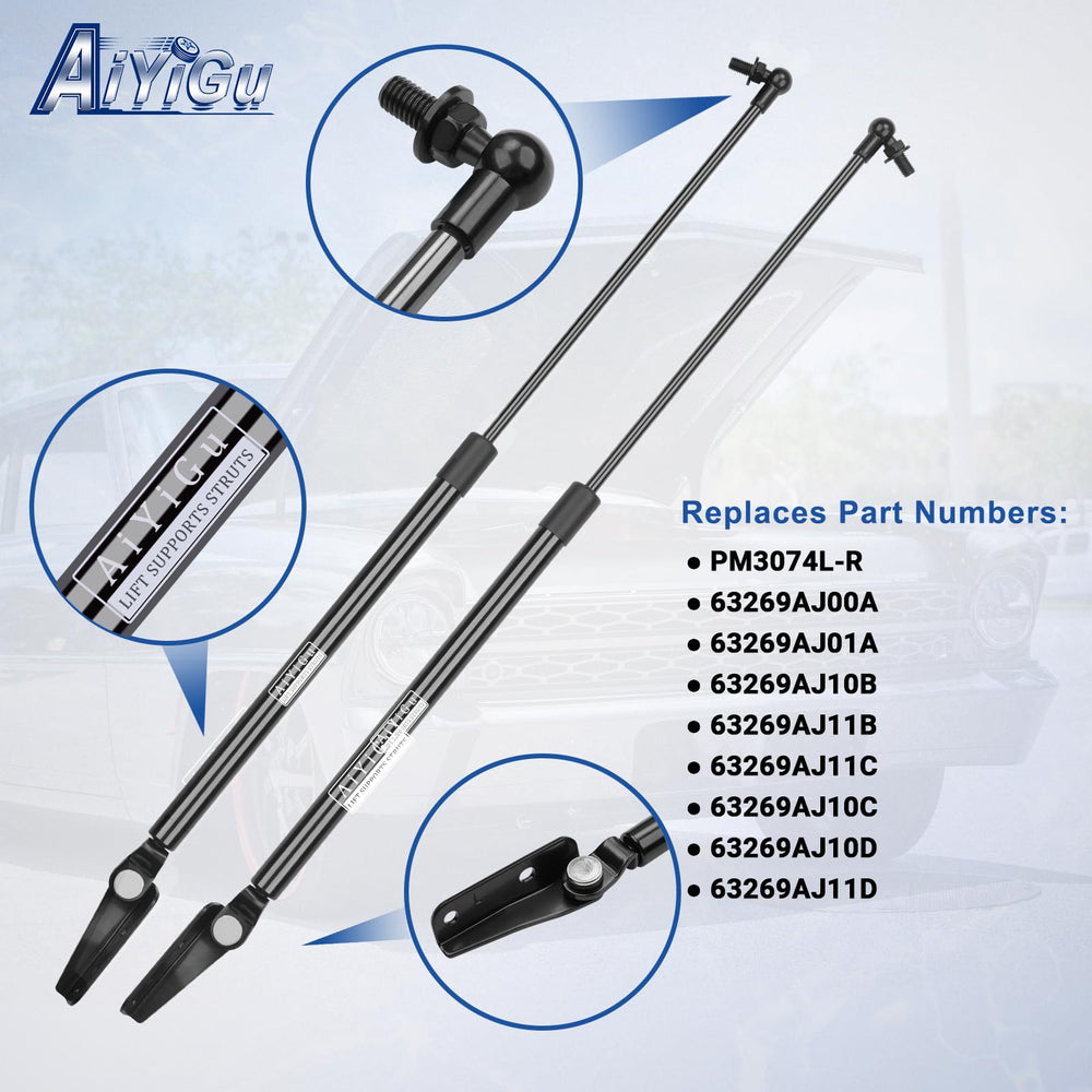 AiYiGu packaging content shows two shocks and four screws for replacement