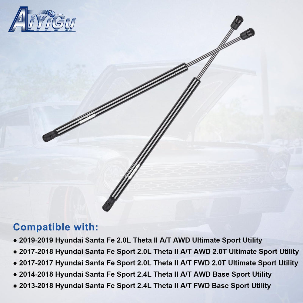 AiYiGu front hood strut compressed length 9.87 inches for a snug fit.
