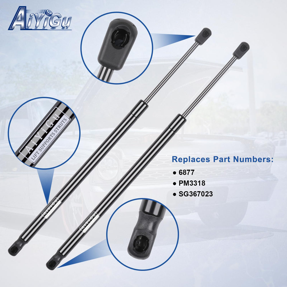 AiYiGu hood strut replacement 6877 ensures compatible fit with Santa Fe models.