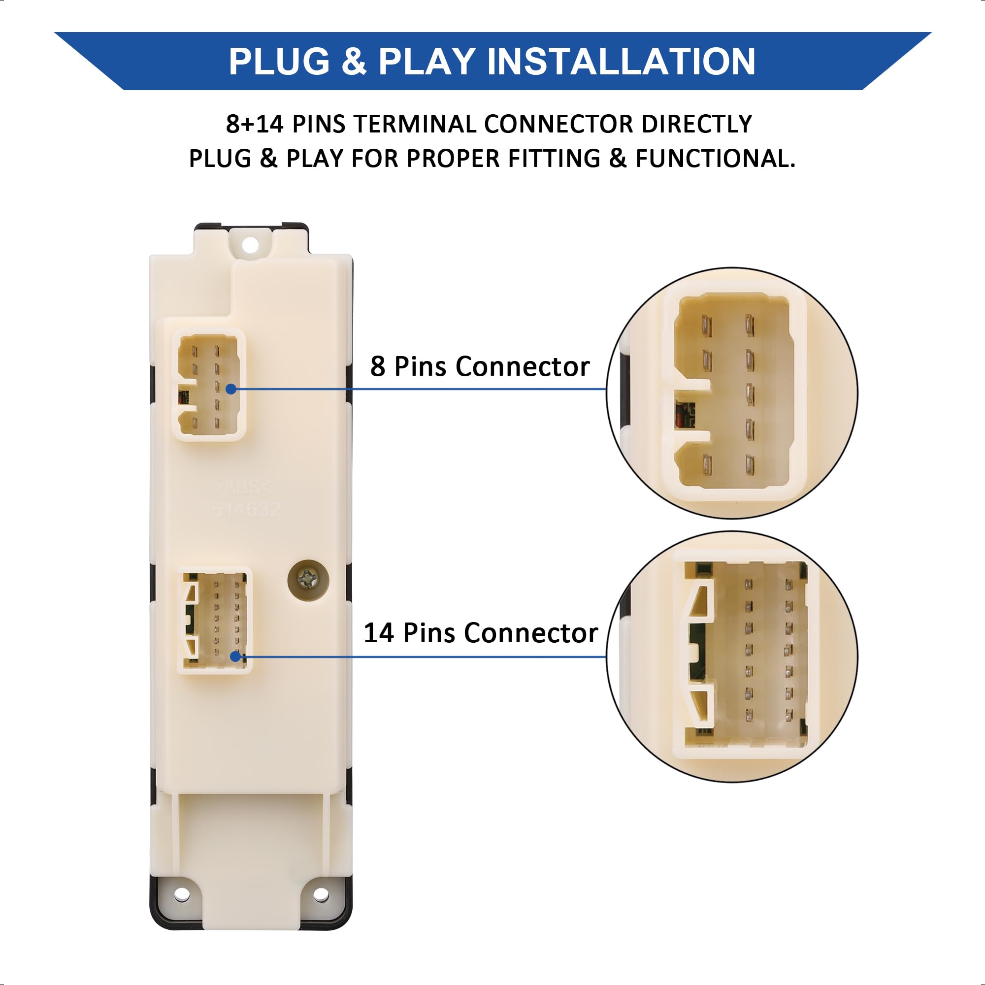 AiYiGu Hummer H3 front-left switch, reliable control panel replacement.