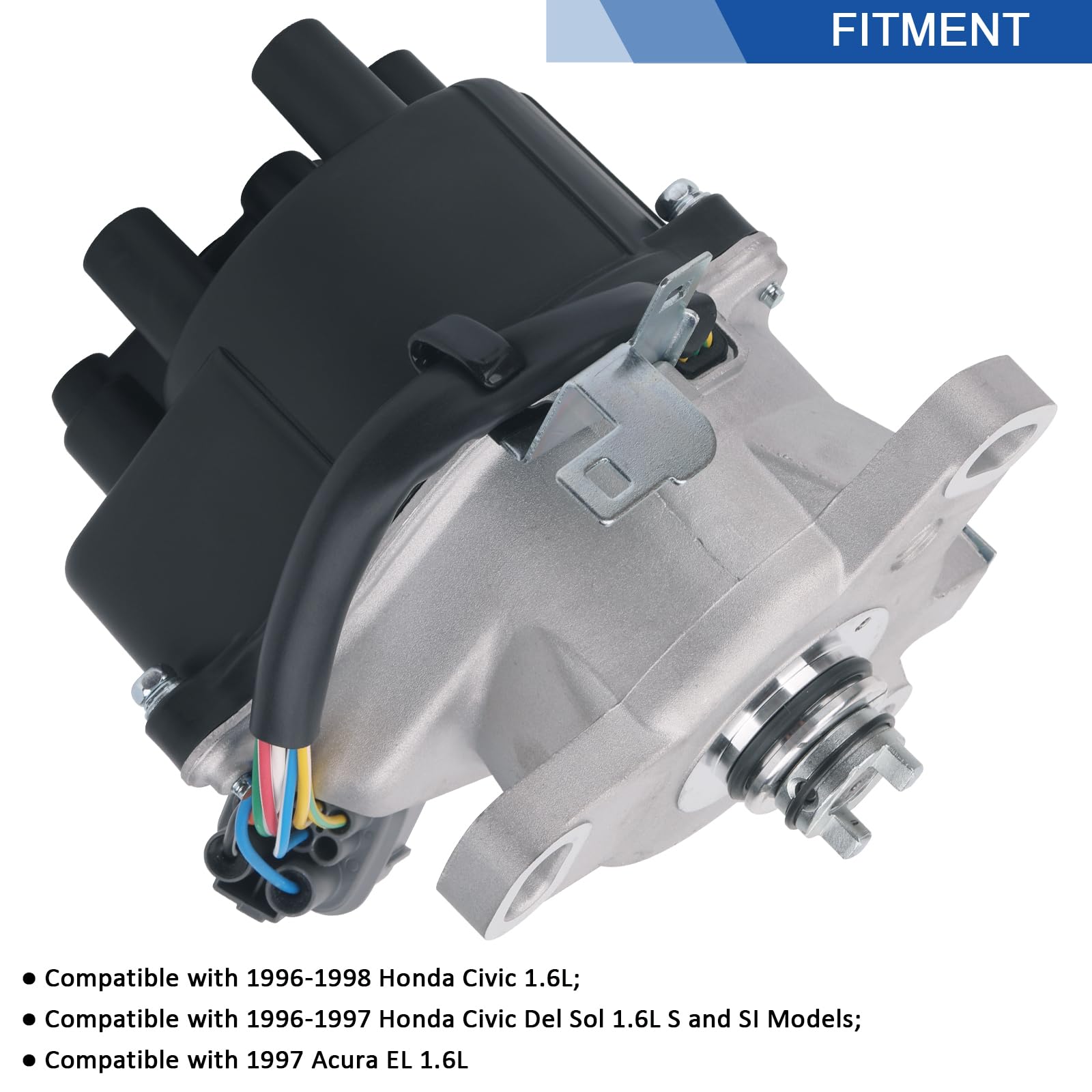 AiYiGu distributor installed in Civic Del Sol engine bay for smooth engine operation