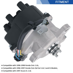 AiYiGu distributor installed in Civic Del Sol engine bay for smooth engine operation
