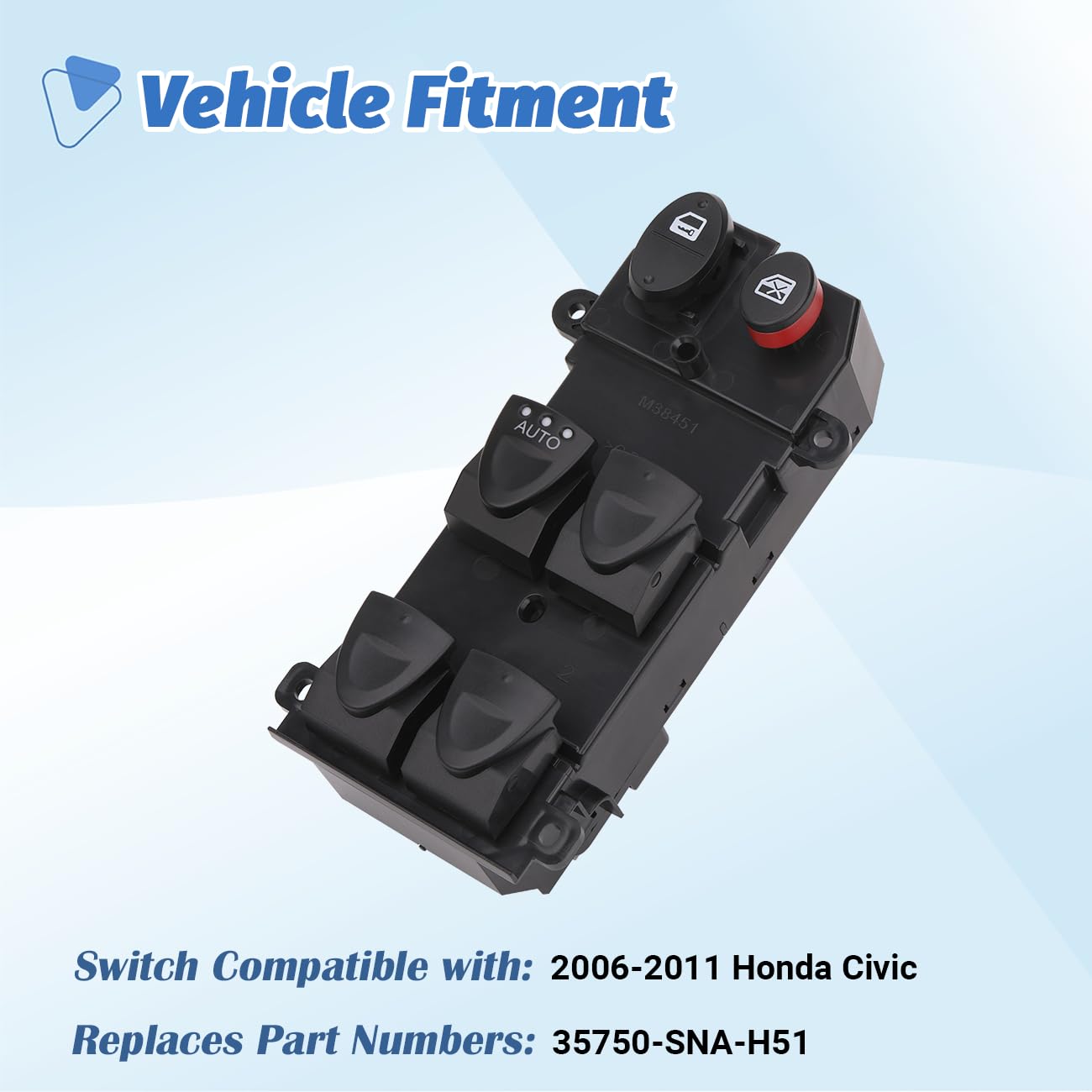 AiYiGu OEM replacement fits 35750-SNA-A13/35750-SNV-H51 in Civic doors.