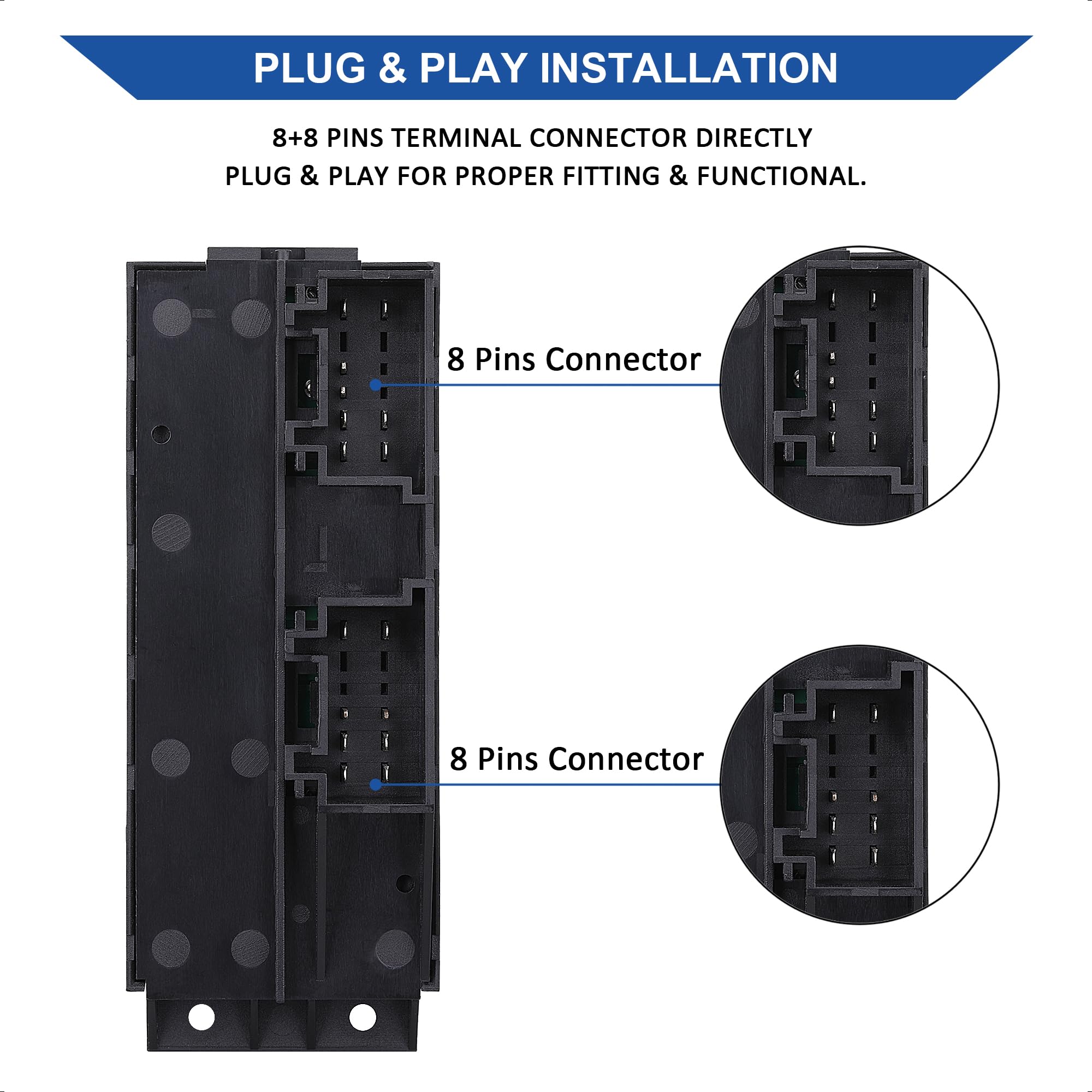 AiYiGu replacement window switch matching OE 15047637 and 19259957 for easy swap.