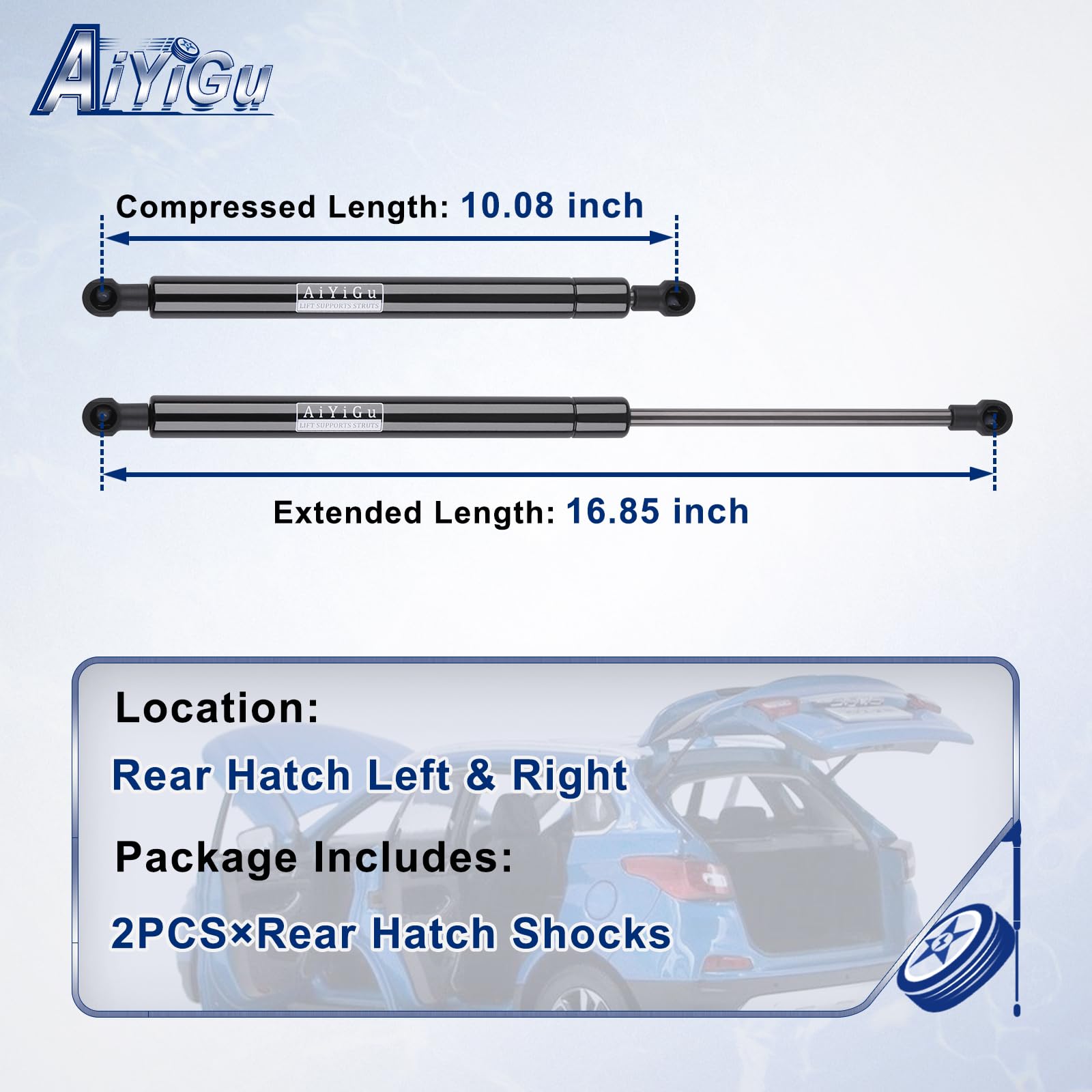 AiYiGu PM3315 left hatch shock shown for Honda Fit replacement