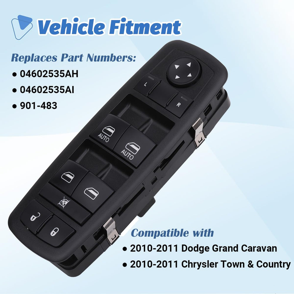 aiYiGu power window switch assembly with plug-and-play connectors for easy install