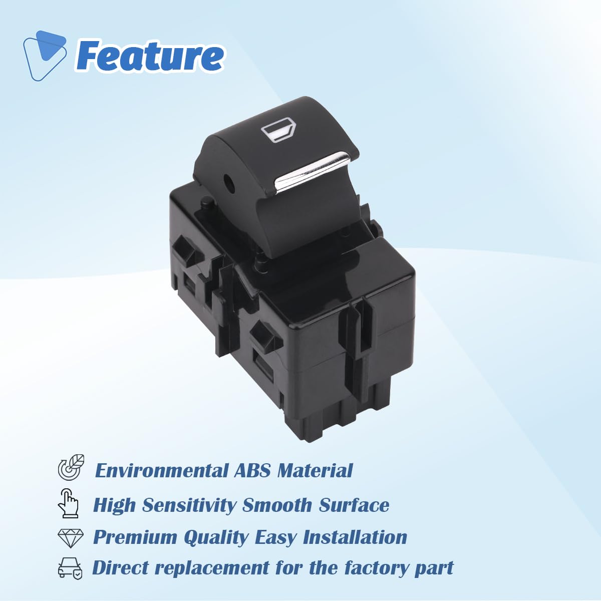 AiYiGu passenger-side window switch for Lincoln Continental with secure fit.