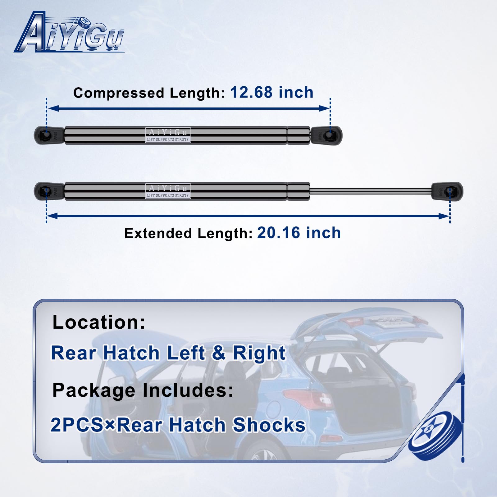 AiYiGu rear hatch shock right side for Trailblazer provides balanced support