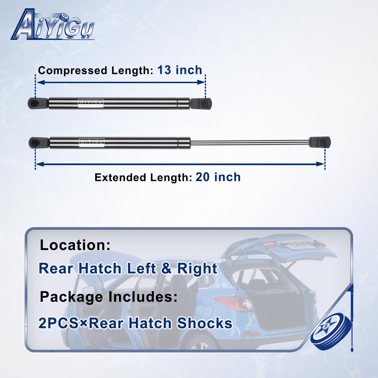 AiYiGu rear hatch shock right side enhances controlled hatch open for 350Z