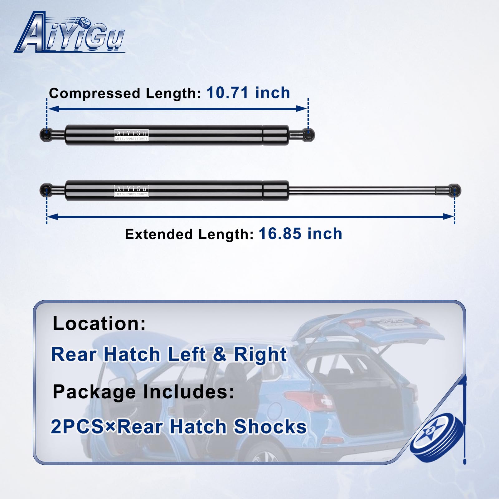AiYiGu rear hatch shock right side for Scion tC, balanced opening