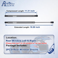 AiYiGu rear window glass shock assembly demonstrates secure mounting and action.
