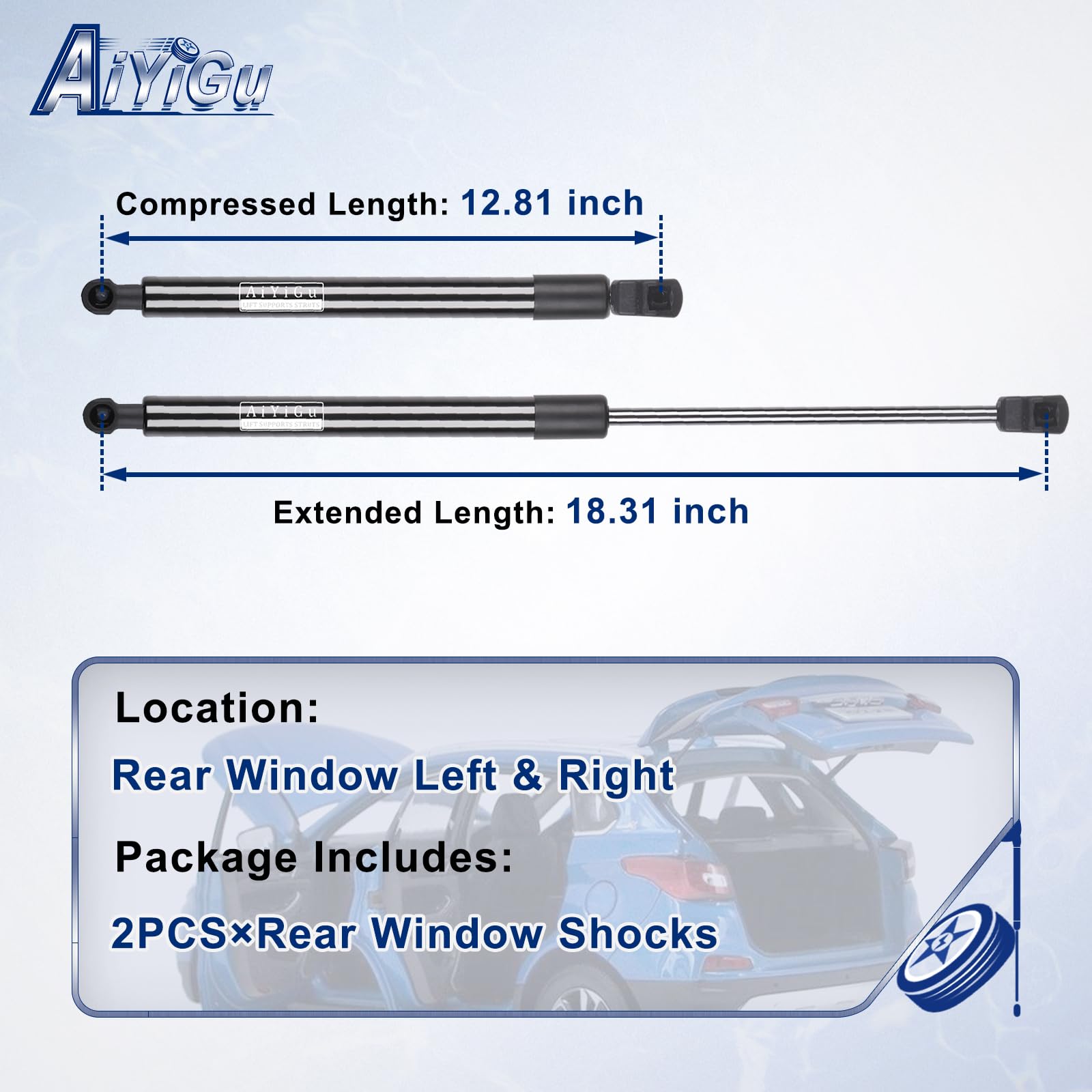 AiYiGu rear window shock right 6253 keeps Lincoln Navigator lift steady.