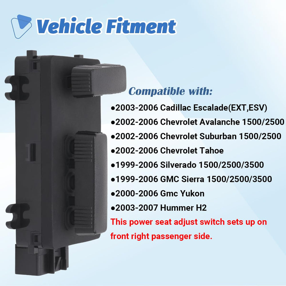 AiYiGu right passenger seat switch 8-way recline matches original fit.