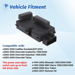 AiYiGu replacement front-left switch for 12450166 ensuring OEM-style fit and reliability