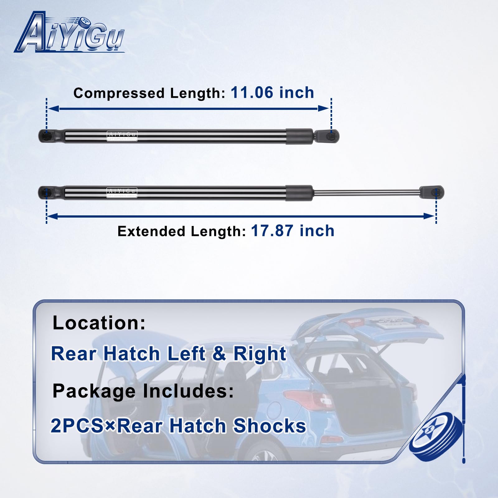 AiYiGu SG350008 rear hatch shock right providing balanced support