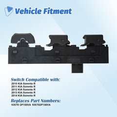 AiYiGu window switch buttons close-up showing tactile controls for quick operation.